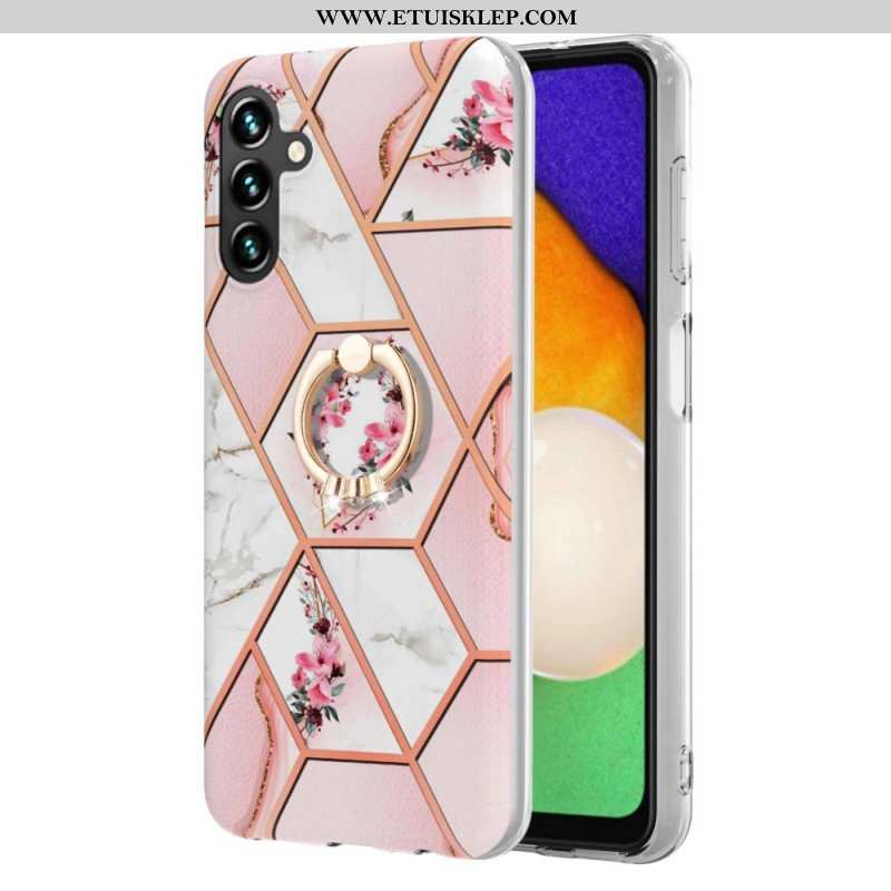 Etui do Samsung Galaxy A13 5G / A04s Marmur Ze Wspornikiem Pierścienia